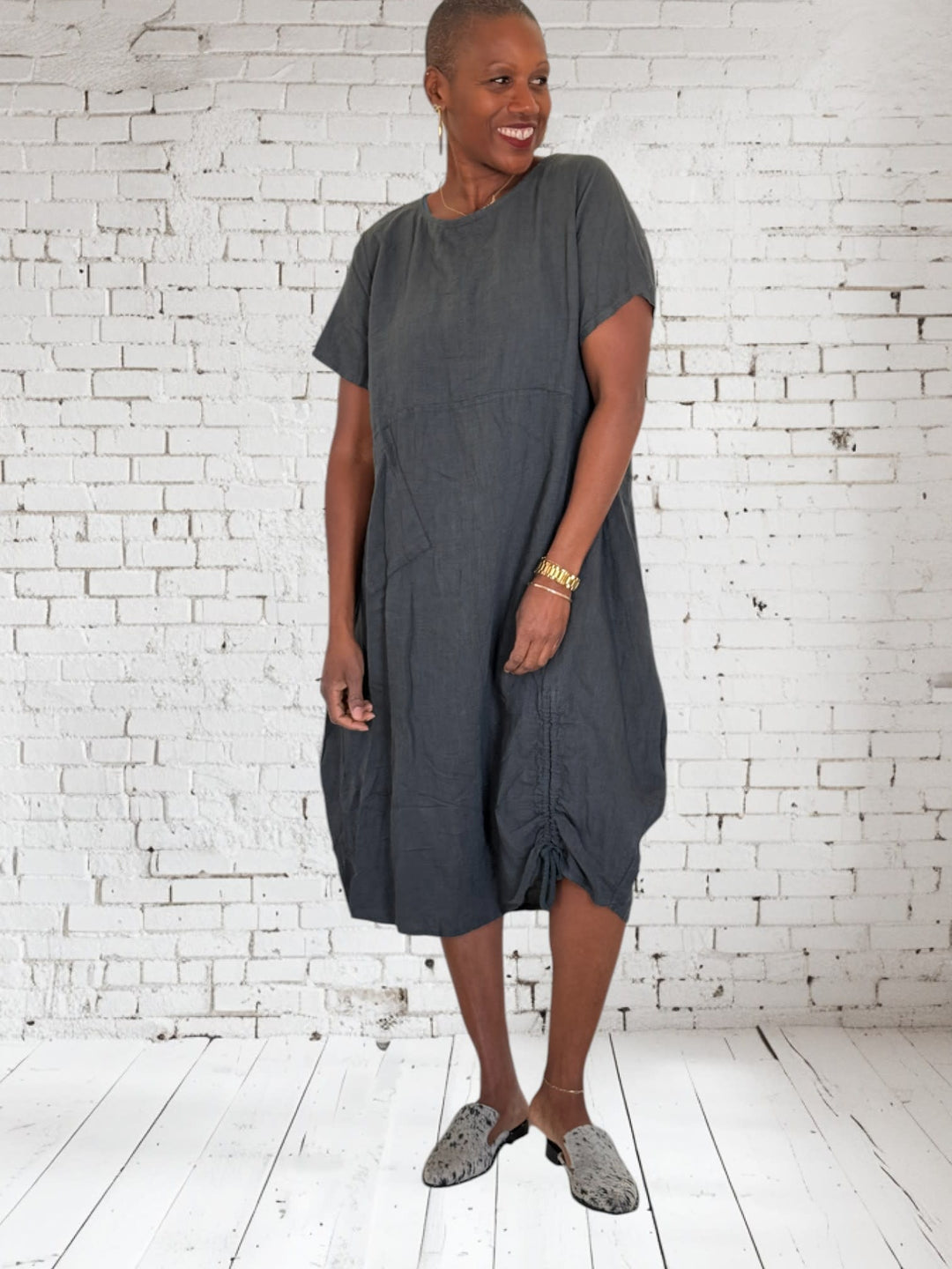 Bungee Linen Dress