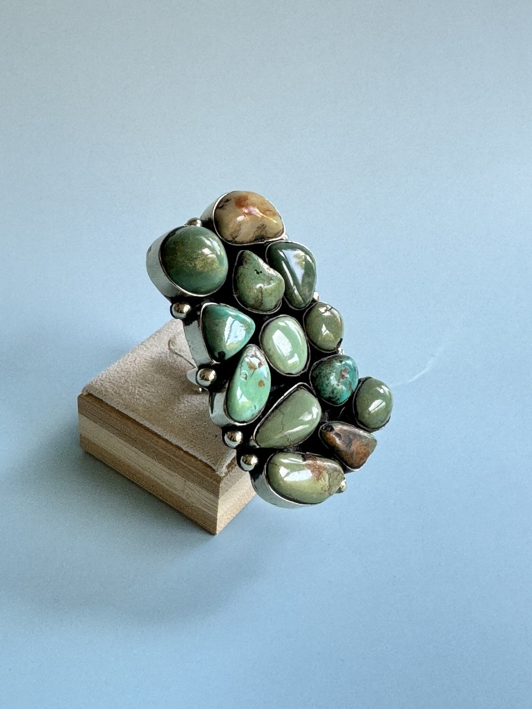 Turquoise Grid Rings