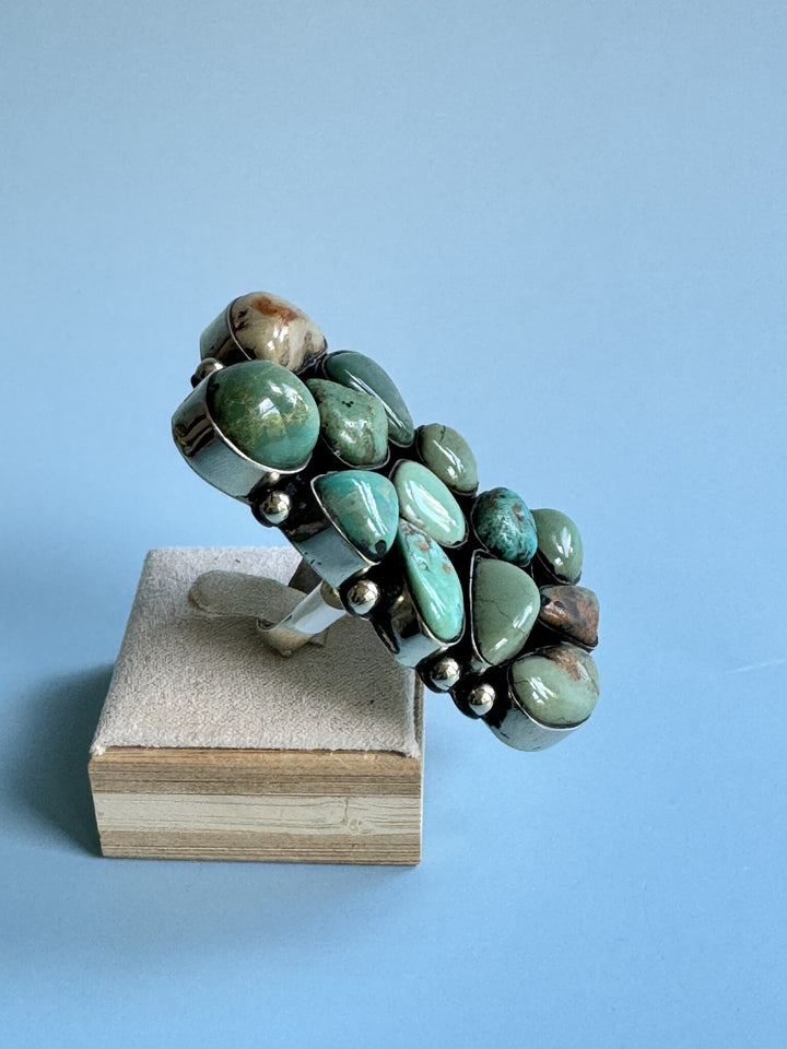 Turquoise Grid Rings