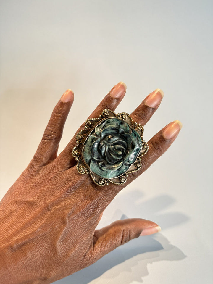 Carved Rose Ring