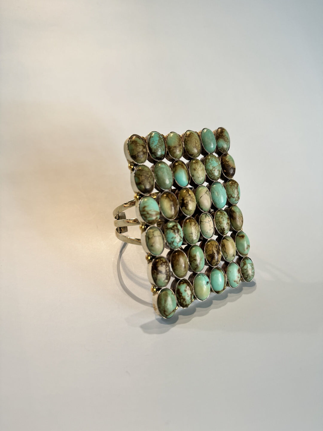 Turquoise Grid Cuff