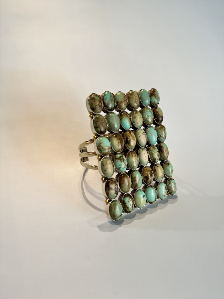 Turquoise Grid Cuff