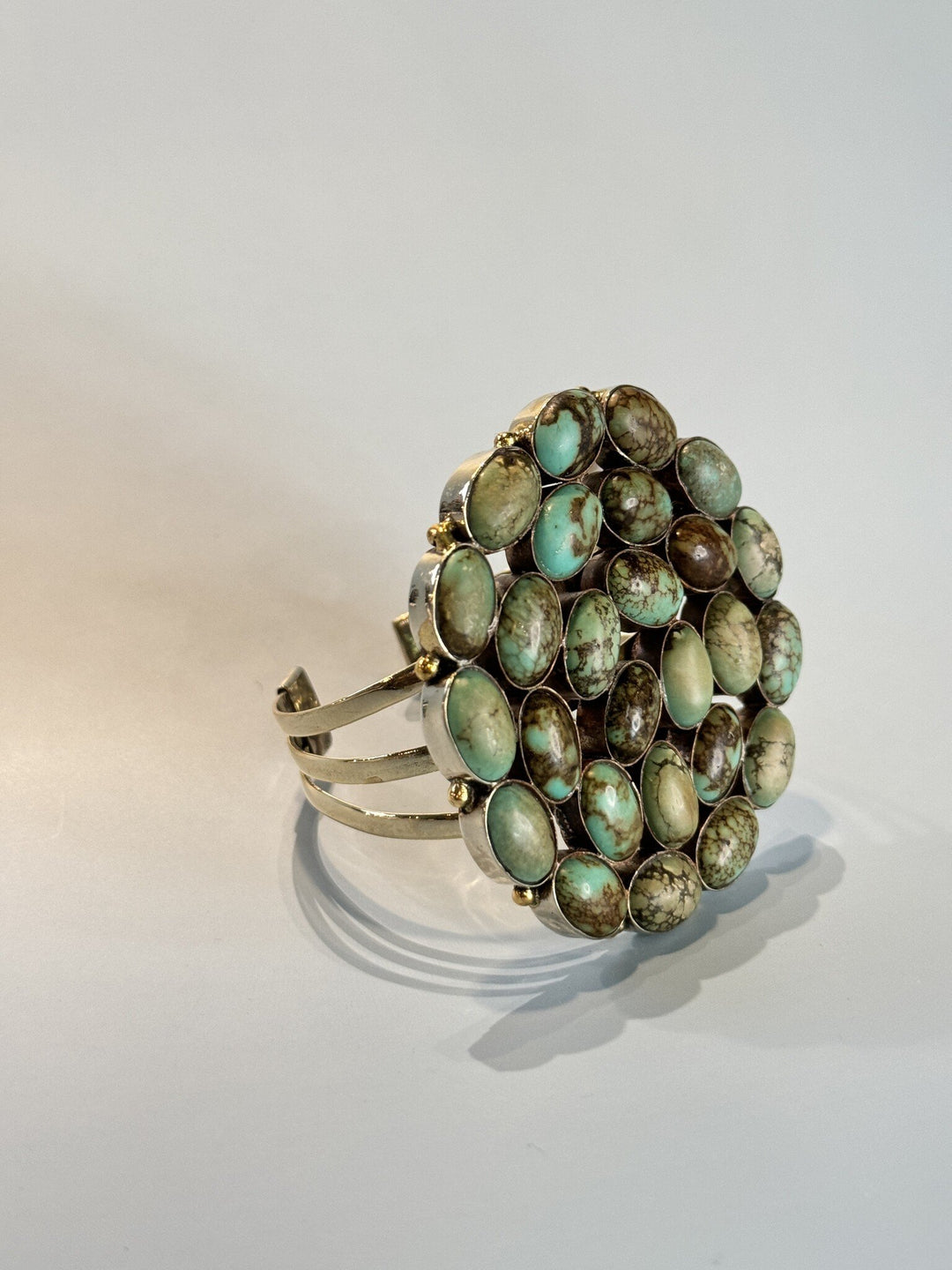 Turquoise Grid Cuff