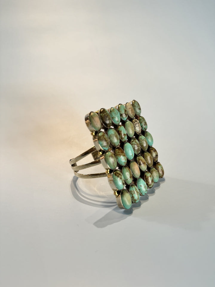 Turquoise Grid Cuff