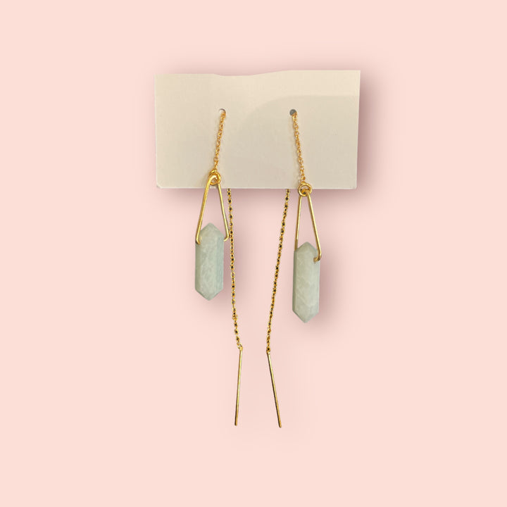 Stone Threader Earrings