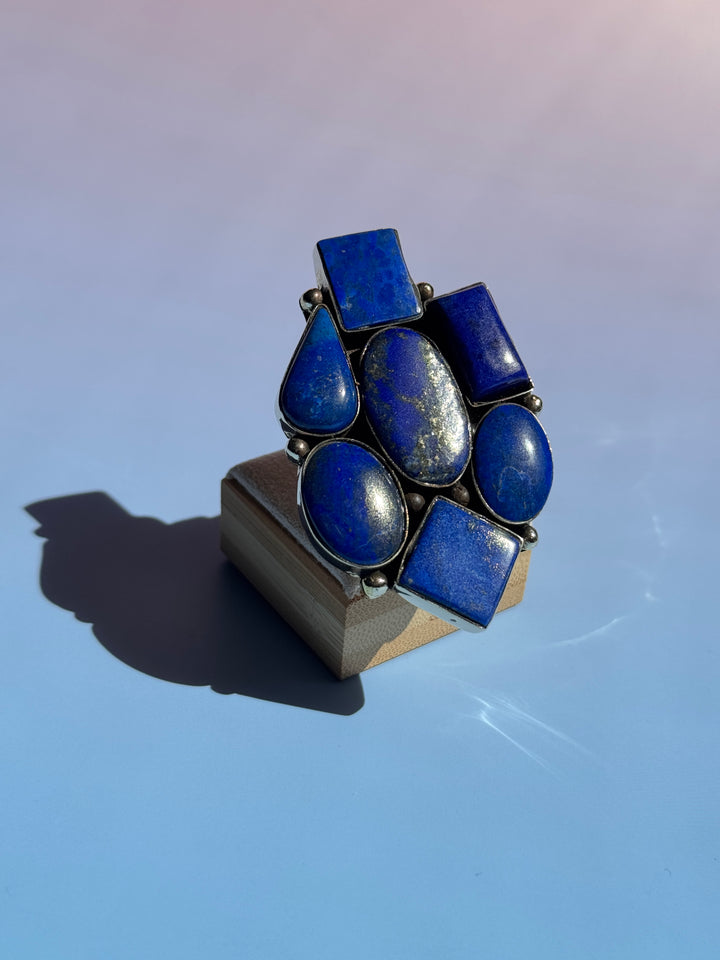 Lapis Lazuli Cluster Adju Ring