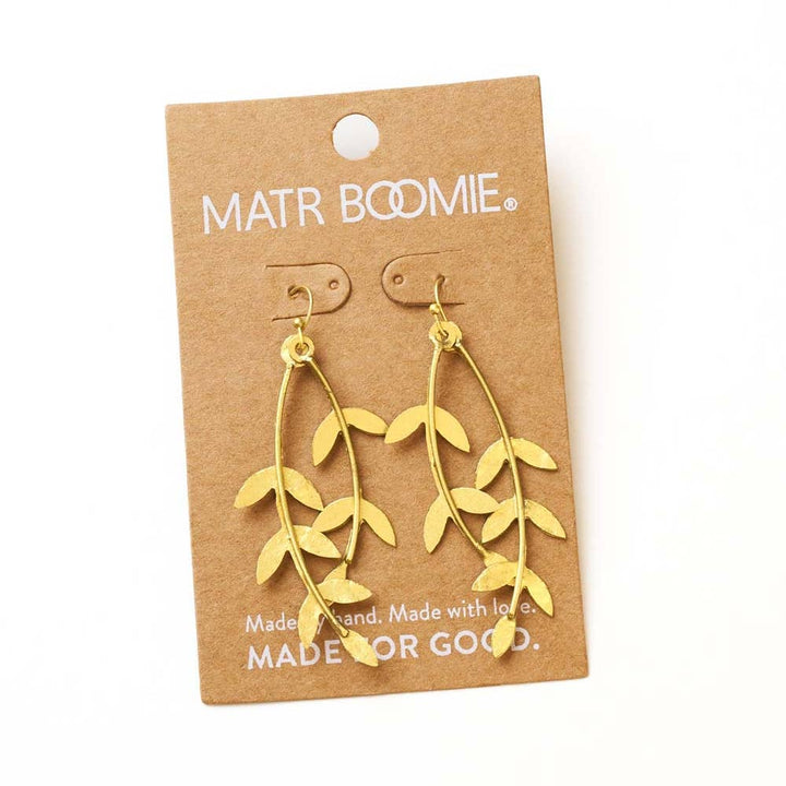 Aamani Linear Vine Dangle Earrings