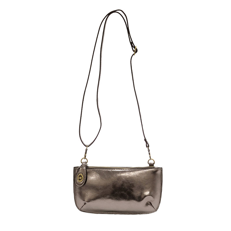 Liquid Metallic Crossbody Wristlet