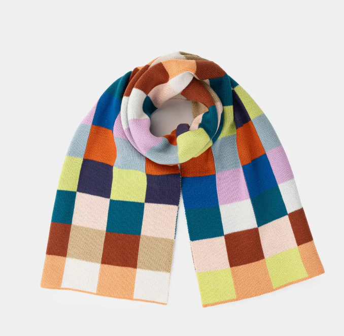 Color Patch Big Scarf