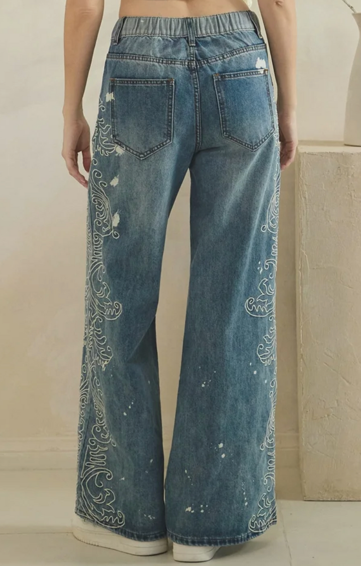 Baroque Wide Leg Jean
