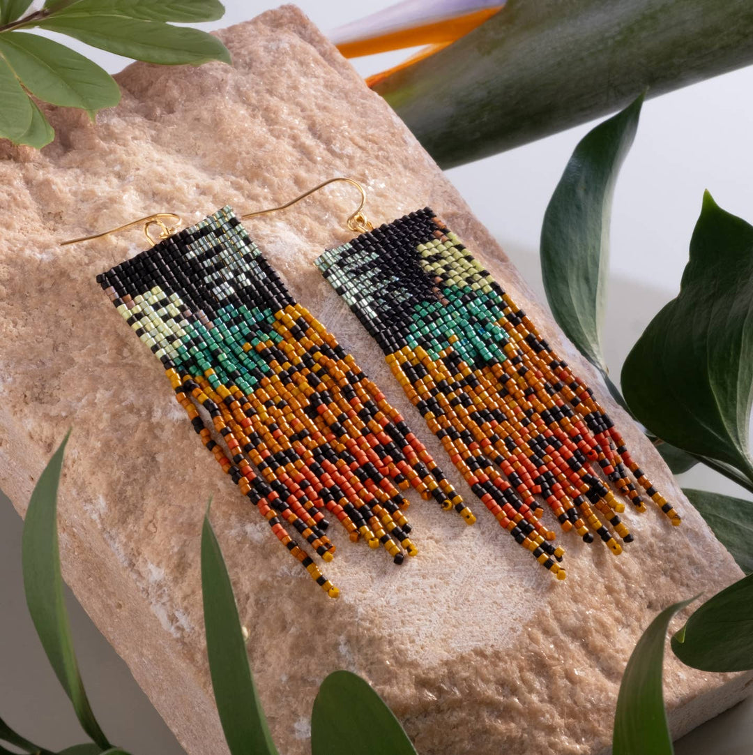 Jaguar Fringe Earrings
