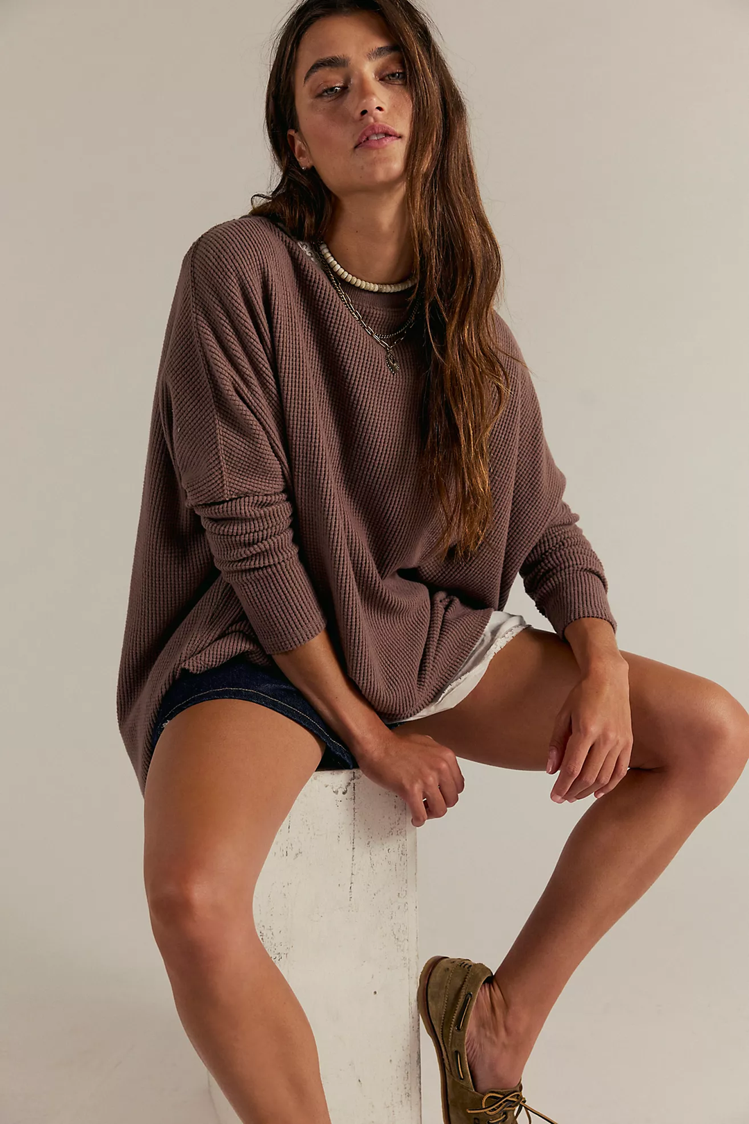 Latte Blues Thermal Top