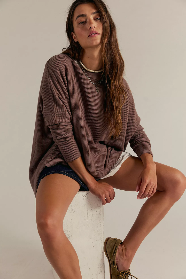 Latte Blues Thermal Top