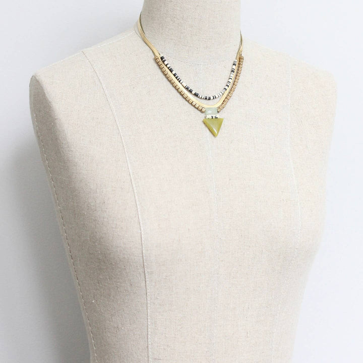 Triple Strand Artdeco Necklace