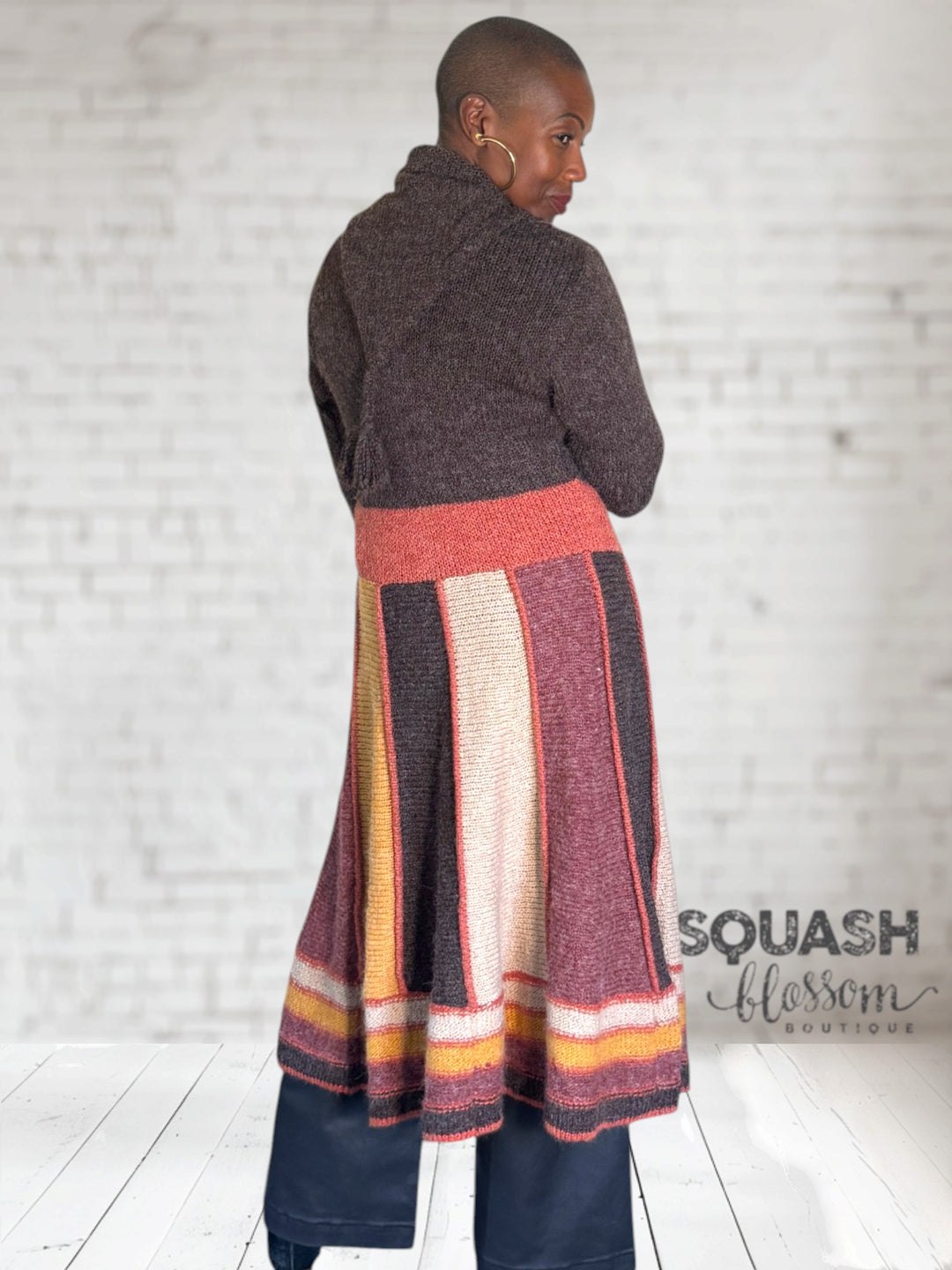 Color Blocked Maxi Cardigan