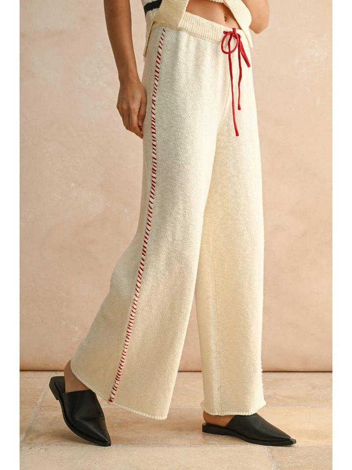 Stitch Detail Knitted Pants