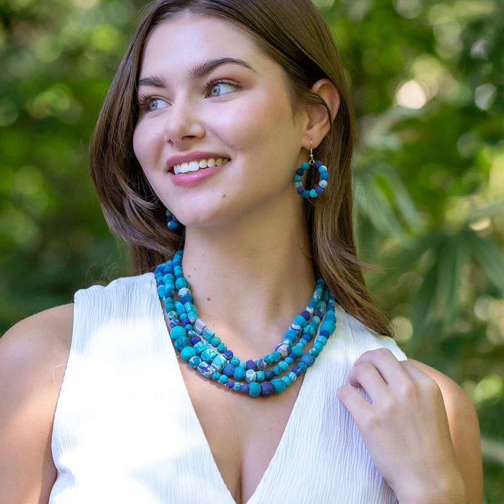 Aasha Trinity Monochrome Layer Necklace