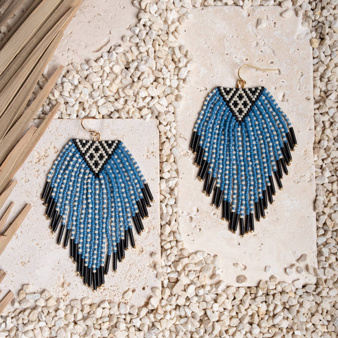 Sonoran Triangle Fringe Earrings