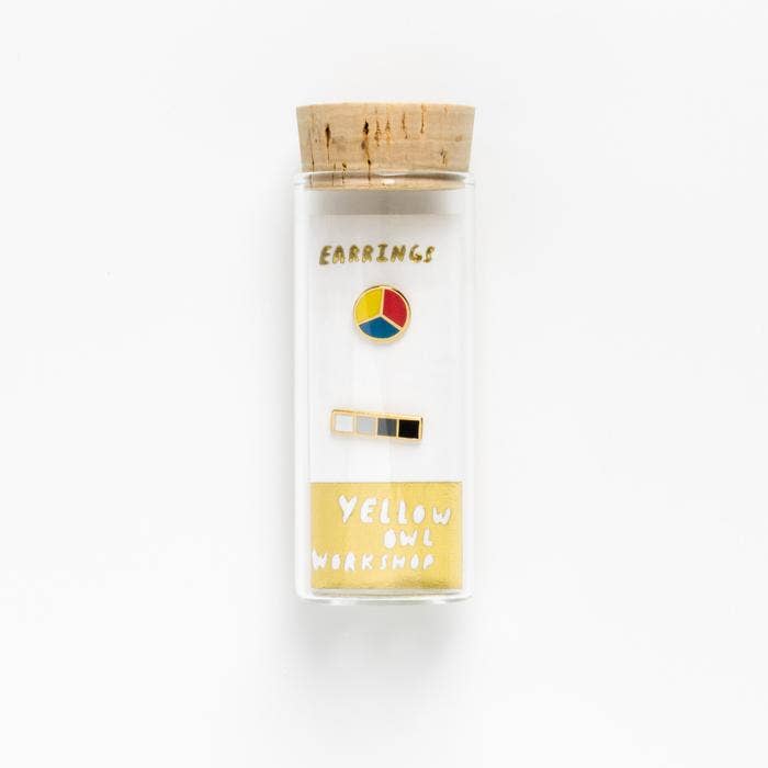 Colorwheel Grayscale Earrings