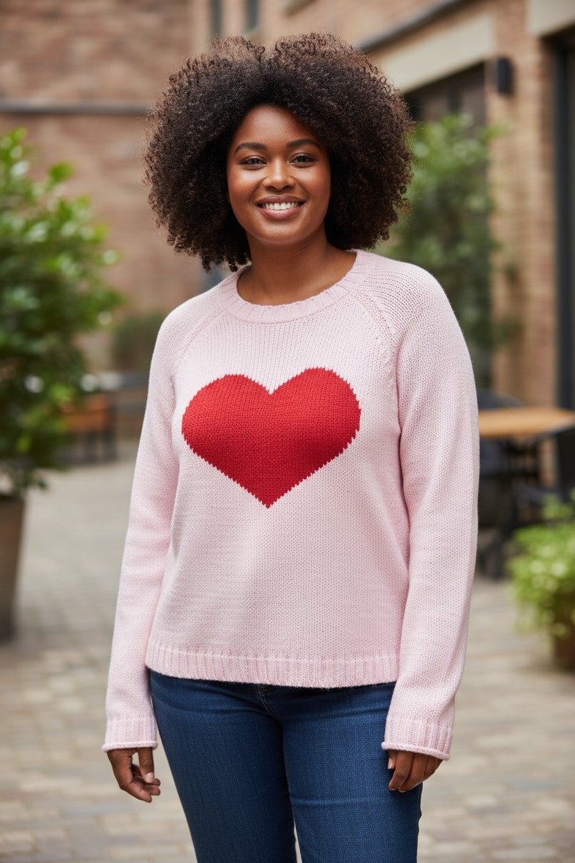 Brushed Heart Sweater