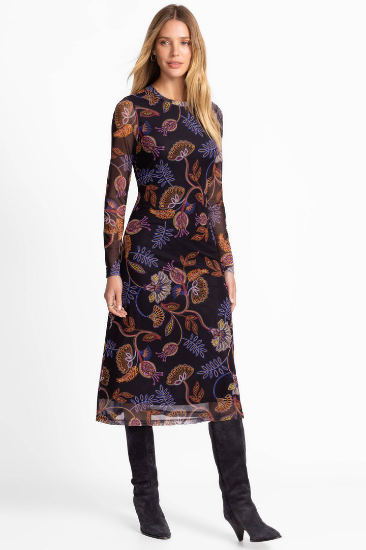 Shelly Asymmetric Mesh Dress
