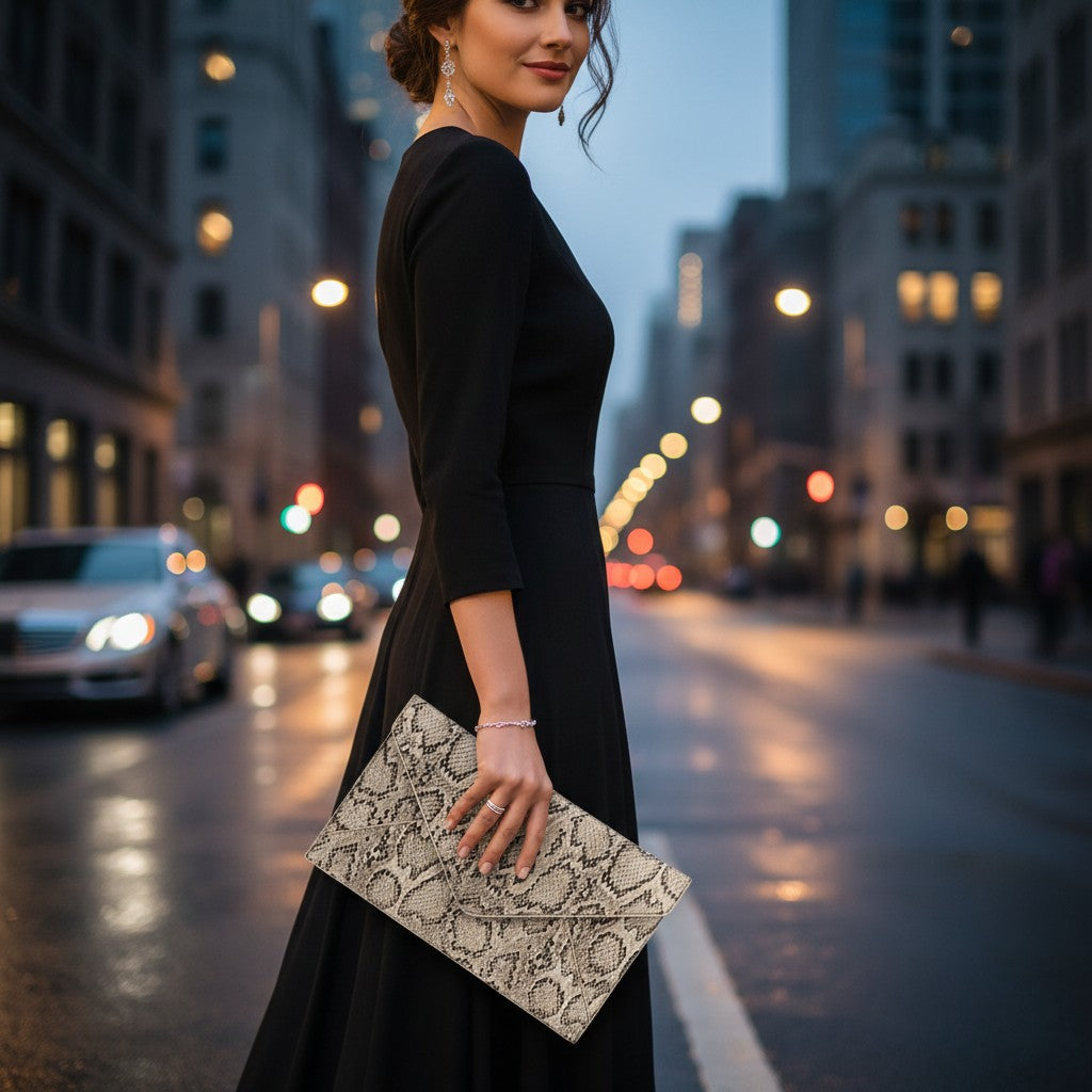 Python Envelope Clutch