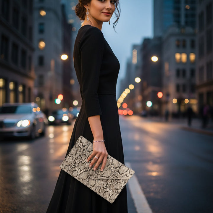 Python Envelope Clutch