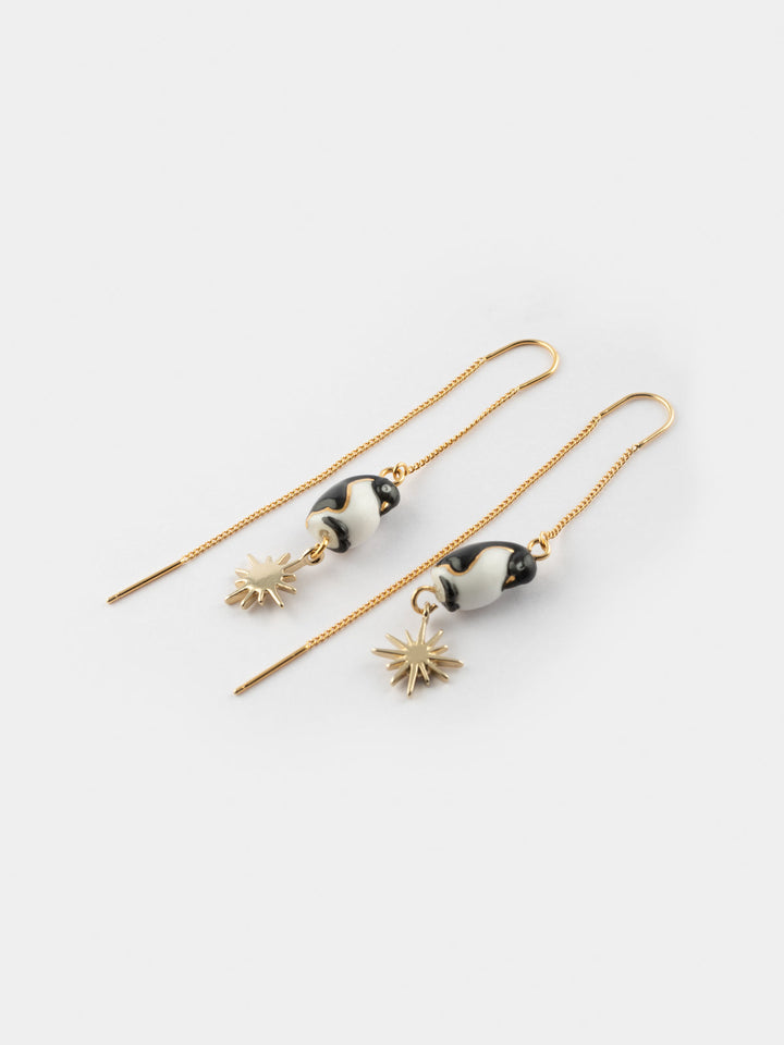 Penguin Long Pendant Earrings