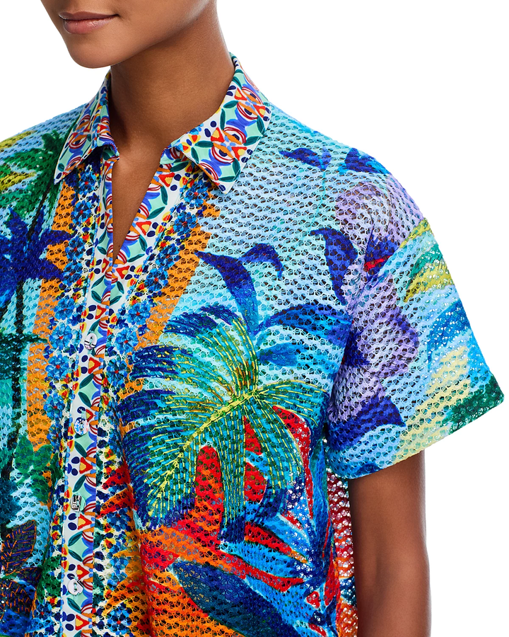 Paradis Crochet Camp Shirt