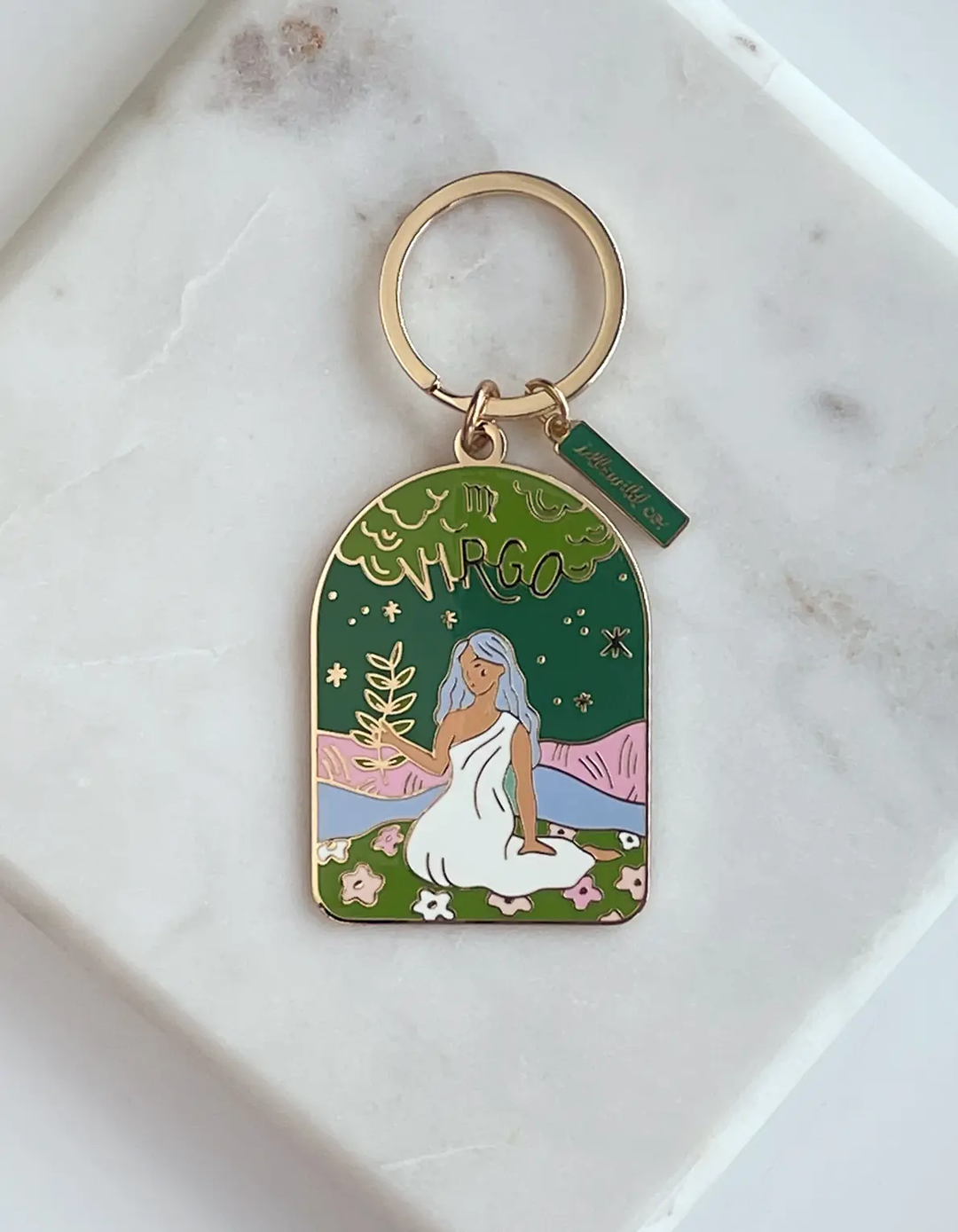 Zodiac Enamel Keychain