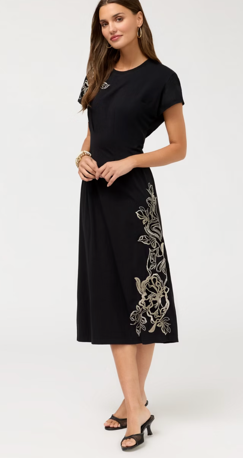 Pleated Waist Knit Dress