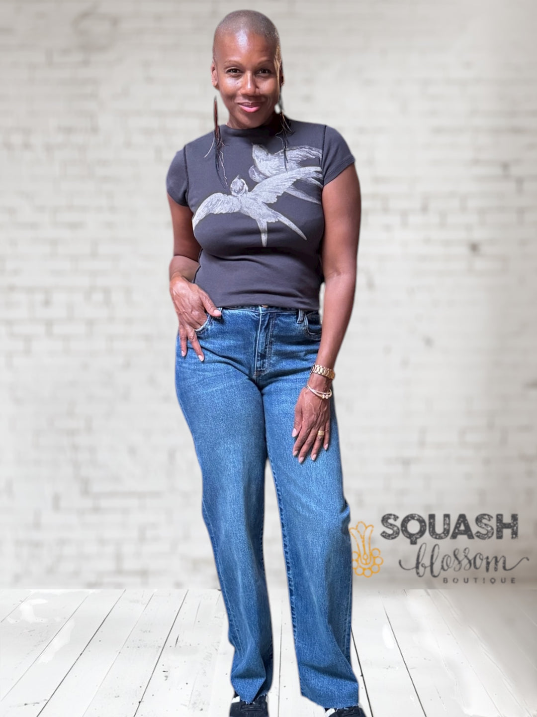 Sienna Hi Straight Raw Jeans