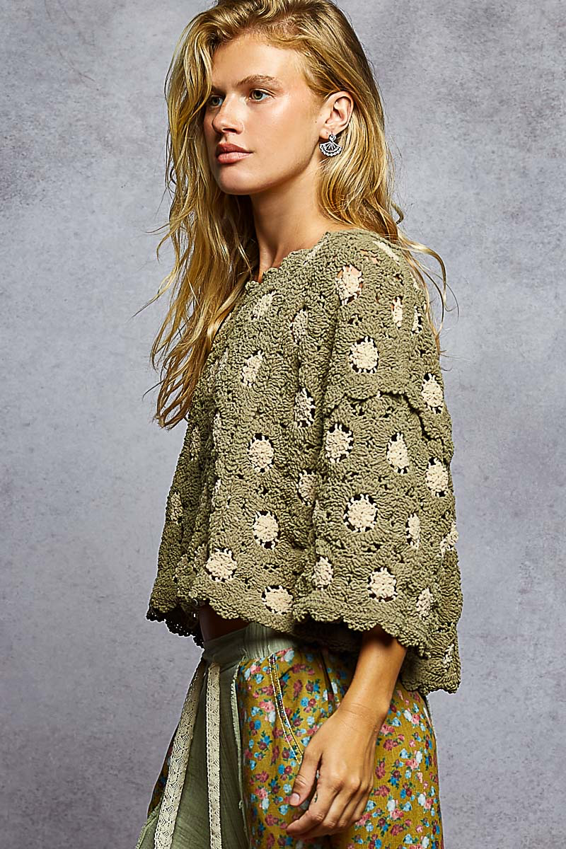 Crochet 2 Tone Sweater