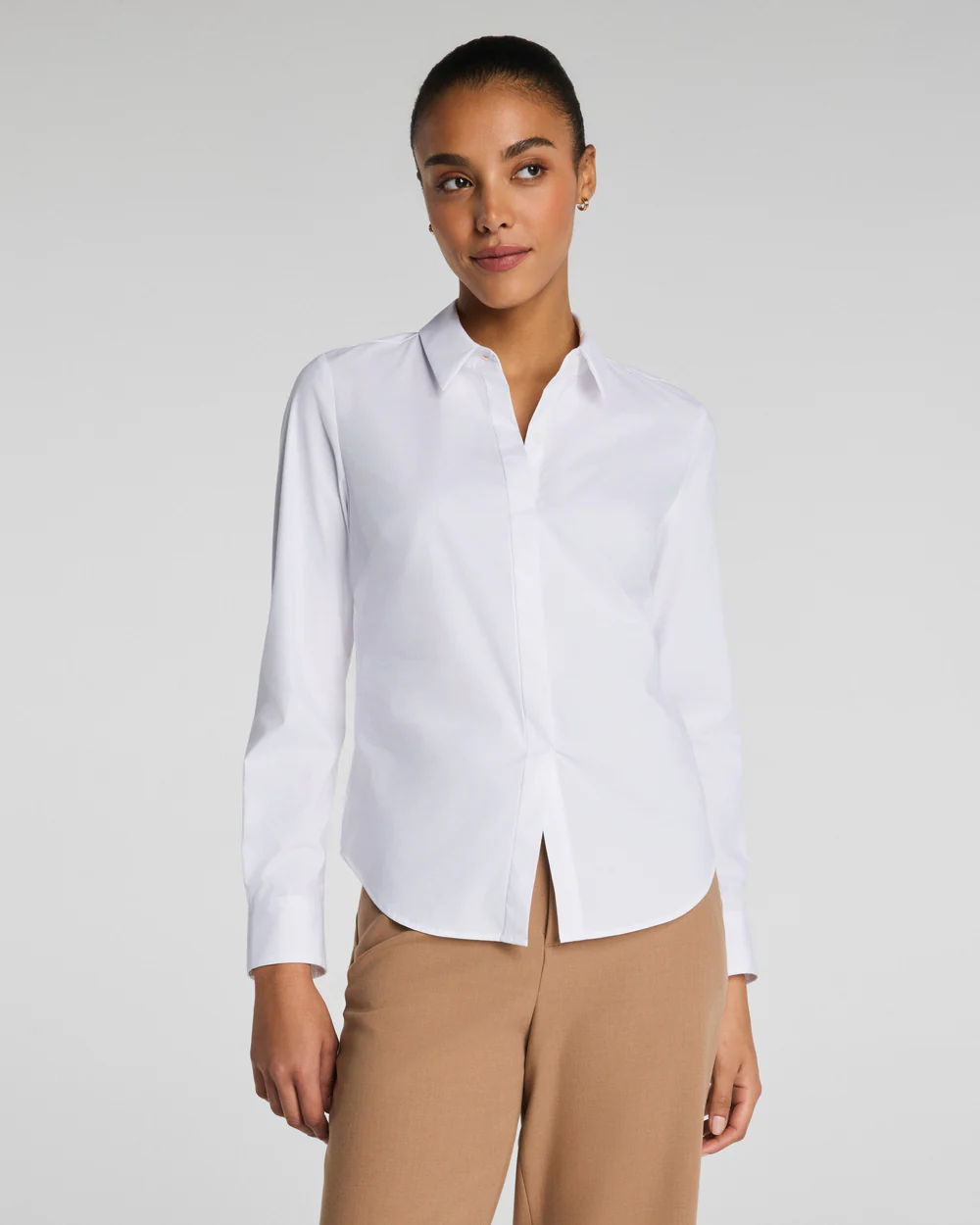 Poplin No Gape Button Down