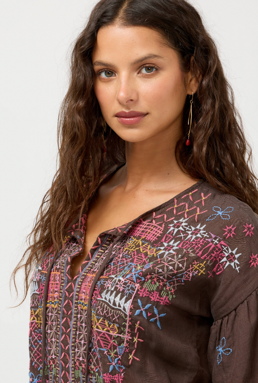 Bishop Sleeve Flounce Dress