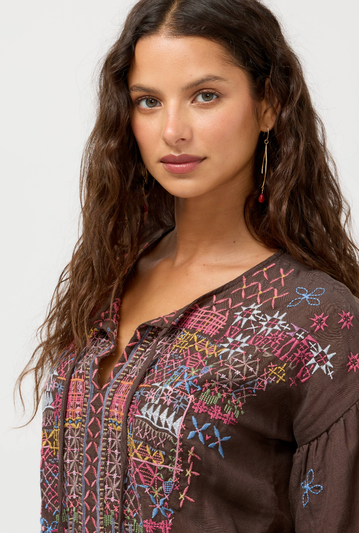 Bishop Sleeve Flounce Dress