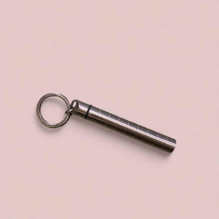 Steel Screw Top Stash Keychain