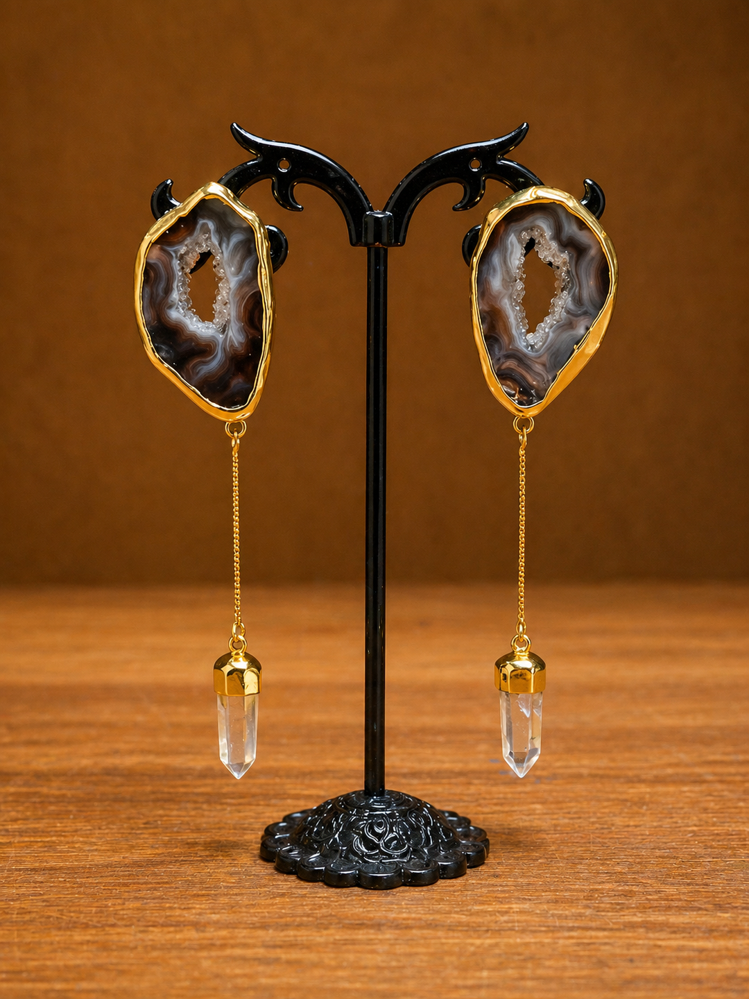 Agate Crystaline Earrings