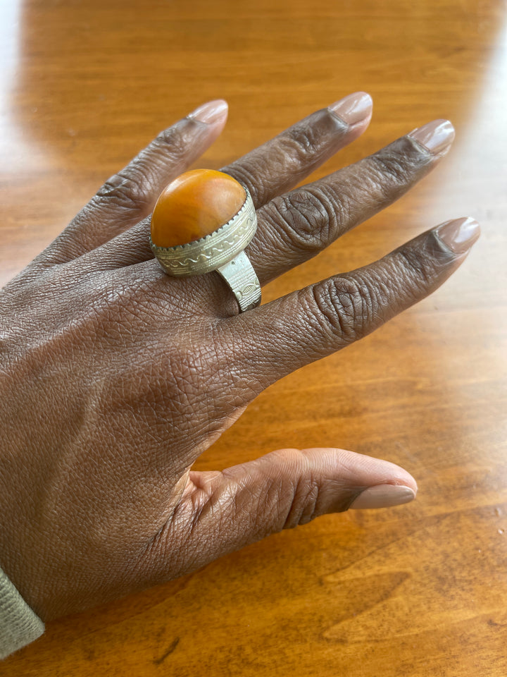 Tuareg Amber Ring