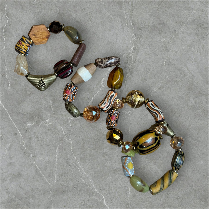 Ghana Trade Bead Mix Bracelet