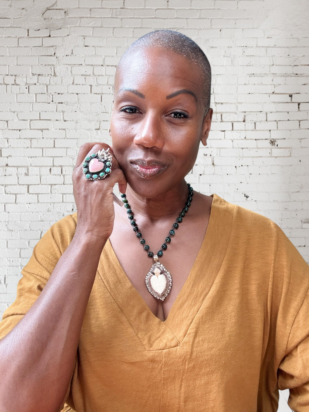 Heart Bone Jade Necklace
