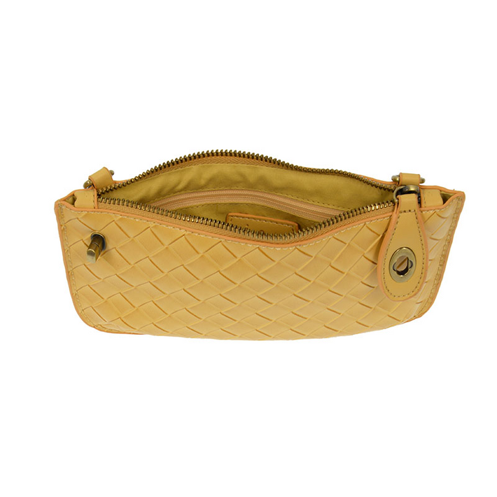 Wide Woven Crossbody Wristlet
