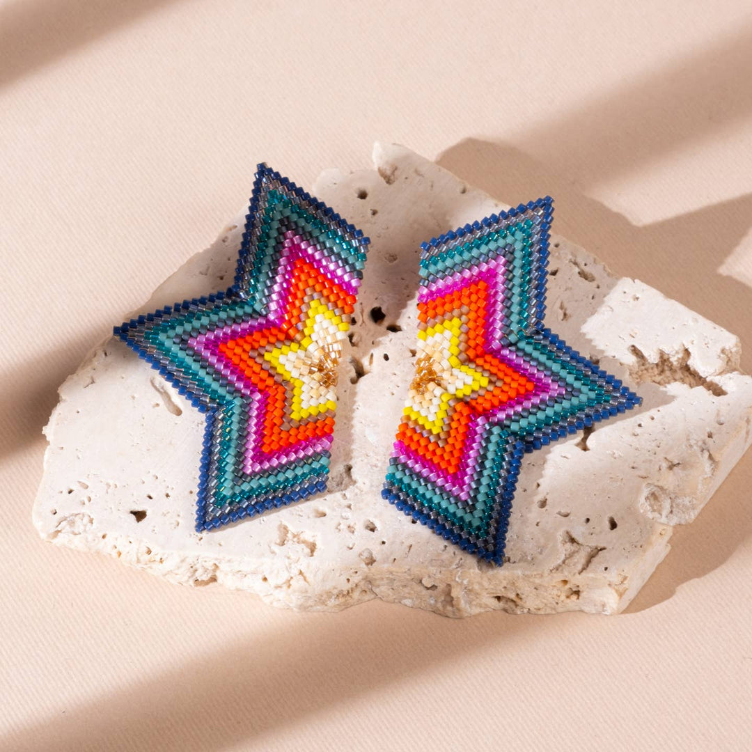 Large Half Star Earrings