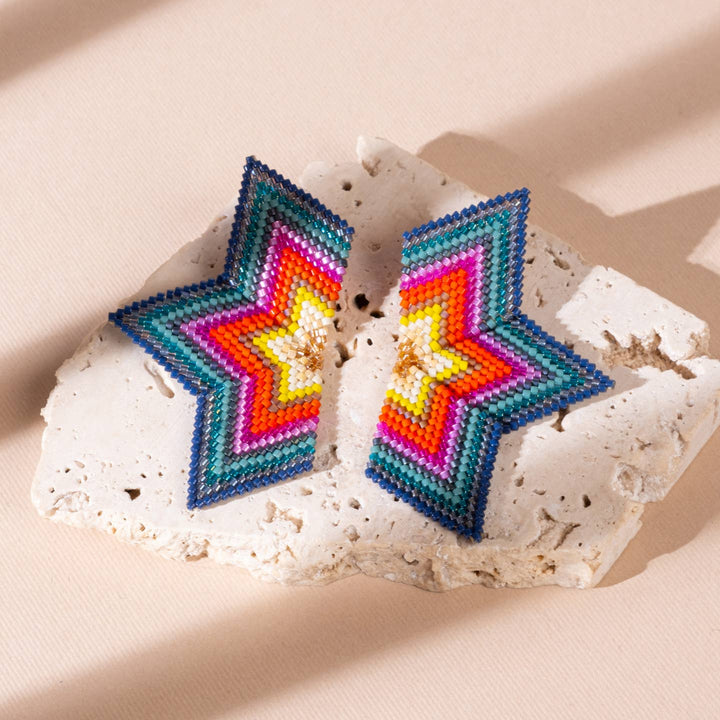Large Half Star Earrings