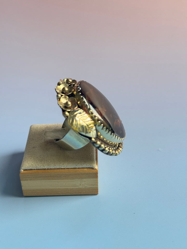 Fire Agate Adj Ring