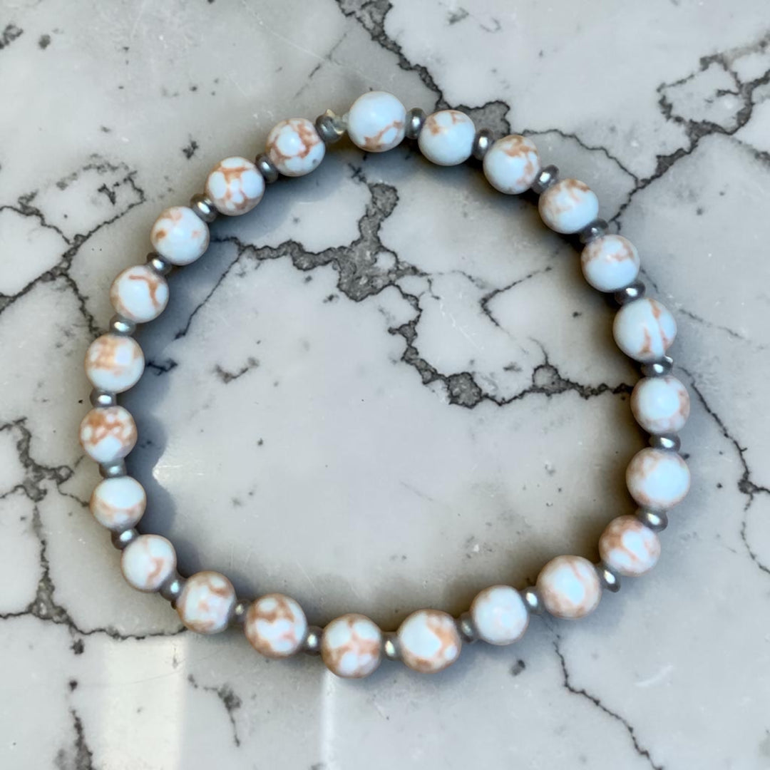 Natural Stone Mens Bead Bracelet