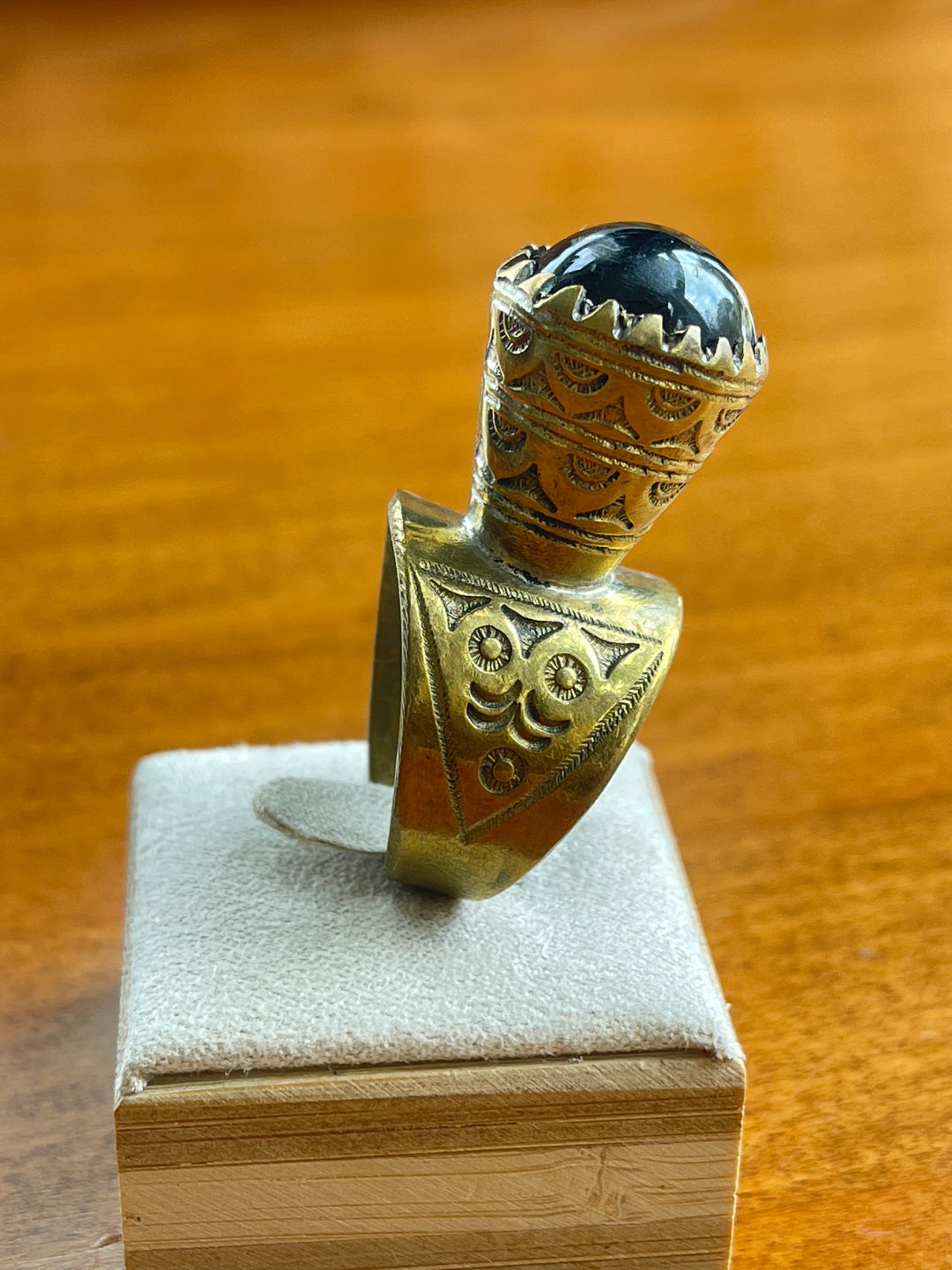 Moro Tuareg Black Sphere Ring