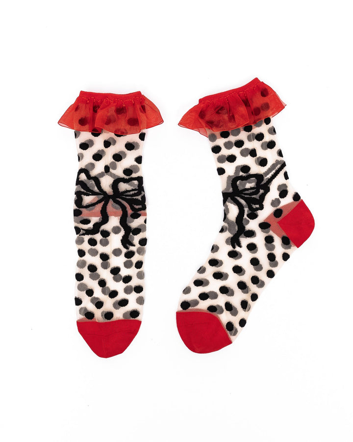 Polka Dot Ruffle Socks