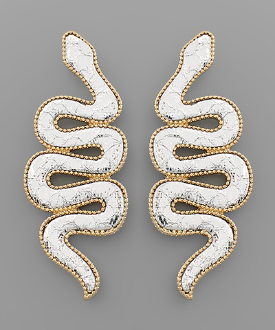 Leather Snake Earrings