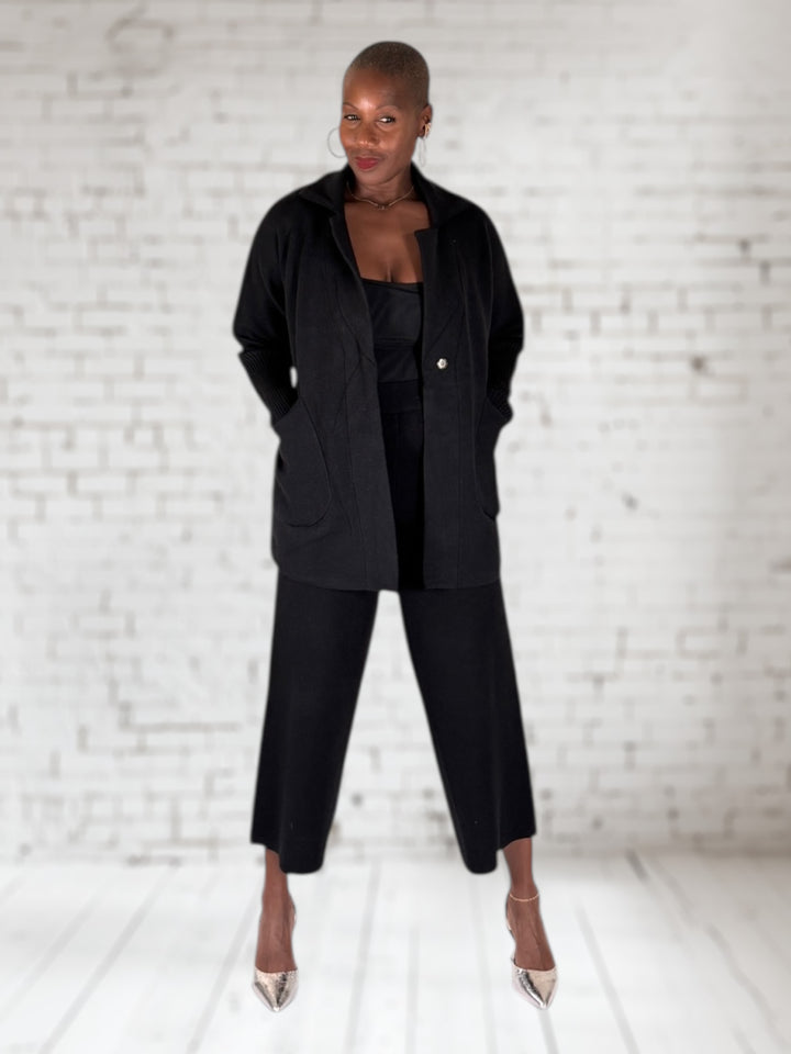 Ponte Collar Jacket